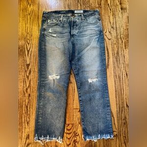AG Jeans in distressed denim